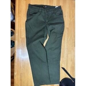 Lee Relaxed Fit Straight Leg Mid Rise Olive Green Women's Jeans Size
